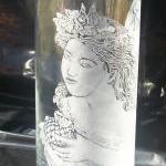 Hand engraved glass fairy v..