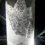 Hand engraved glass fairy v..