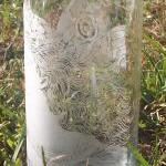Hand engraved glass fairy v..